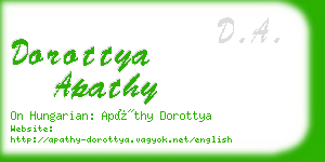 dorottya apathy business card